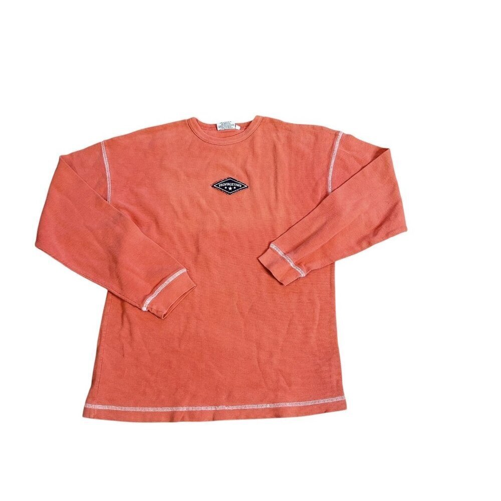 Provincetown Spirit Activewear Orange Long Sleeve Unisex Heavy T shirt Size S